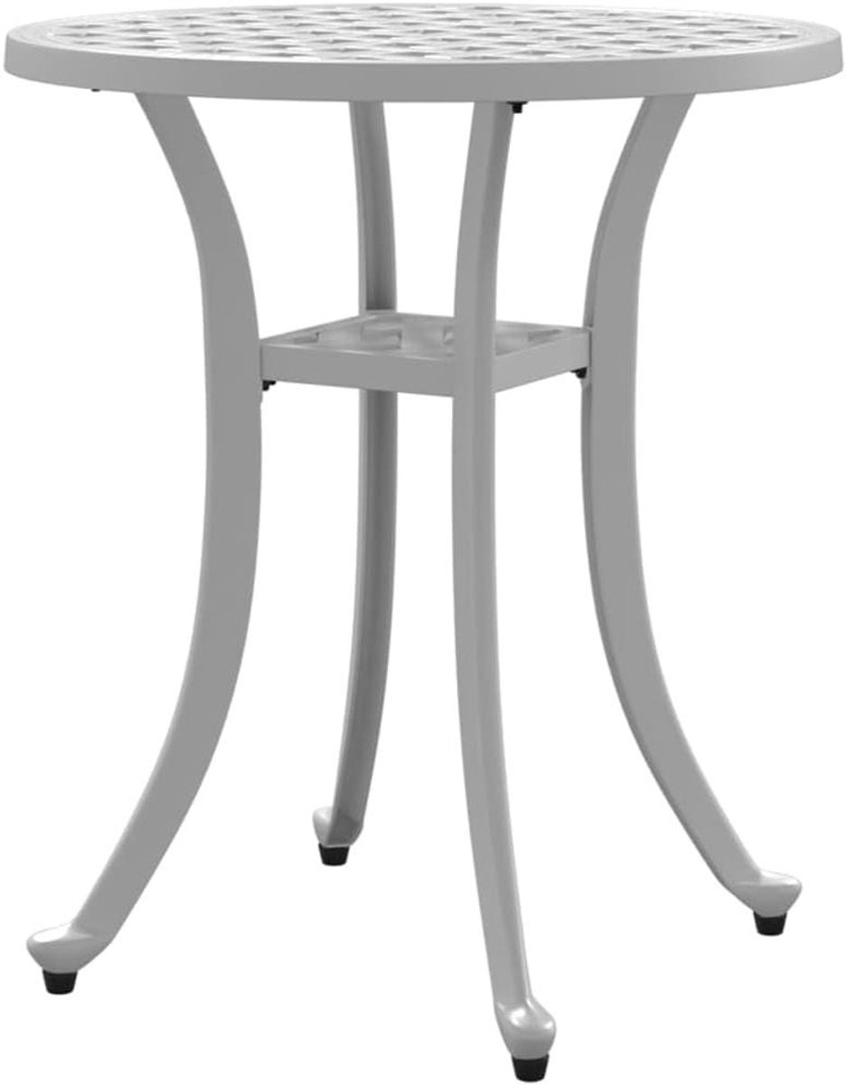 Tuintafel Gegoten Aluminium - Balkontafel Terrastafel - Buiten Zitten - Corrosiebestendig Materiaal - 48 x 53 cm - Wit