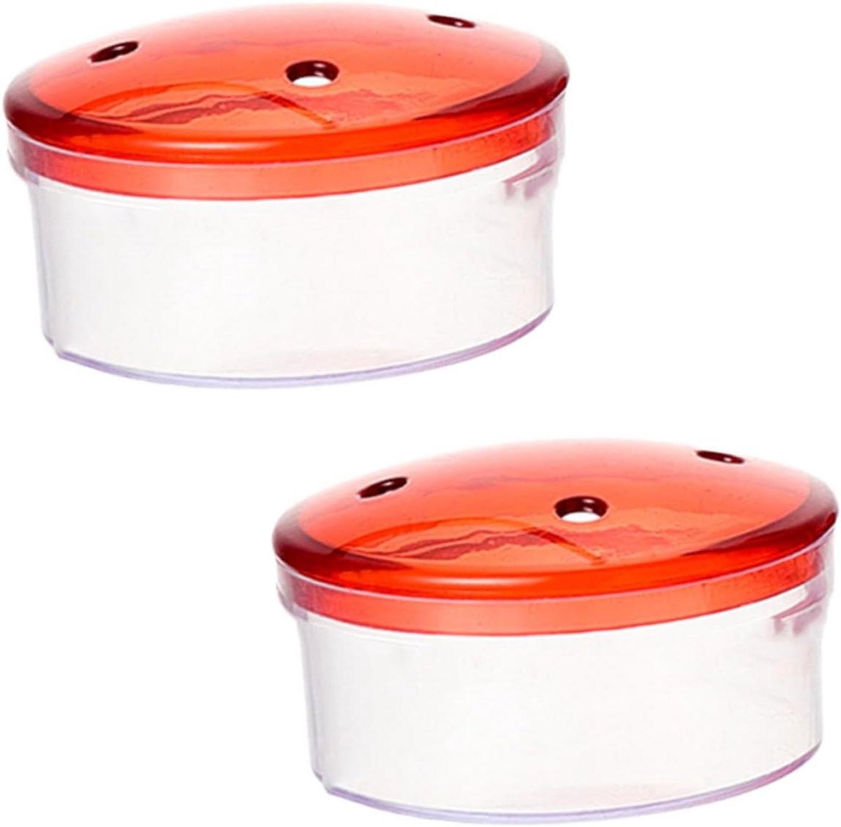 Voederhuisjes Voor Tuinvogels - Voerbakjes Buiten - Vogels Voeren - Weerbestendig Ontwerp - 2 Stuks - Rood