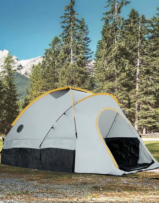 HOERFURIY pick-up laadbaktent groot model met luifel voor 8 ft lange laadbak, 210D Oxford stof - waterdichte autotent voor kamperen, past op F150, Silverado, Ram, Sierra, Tundra — afbeelding 2
