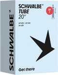 Doos van de Schwalbe SV7 fietsbinnenband, maat 20 inch, met 40mm ventiel.