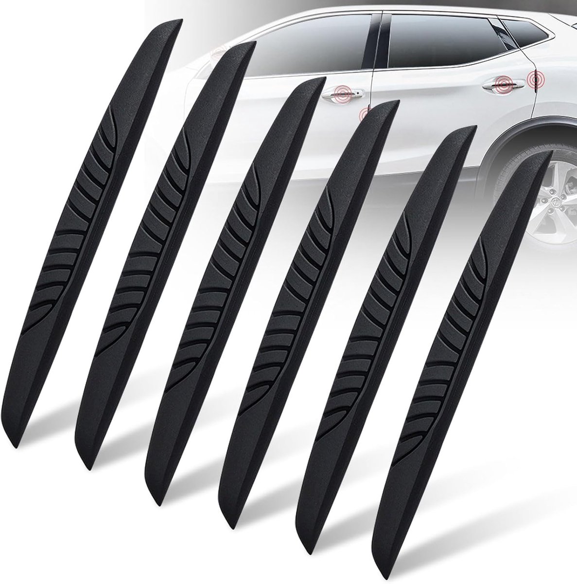 Deurbeschermer Auto - Autodeurrand Beschermstrip Set - Autodeur Beschermers - Spiegel Beschermstrip Auto - Krasbescherming Auto - Anti-botsing Deurbeschermer - Stootstrips - Beschermstrips Geschikt Voor Auto - Universeel voor Alle Auto's - 6stuks