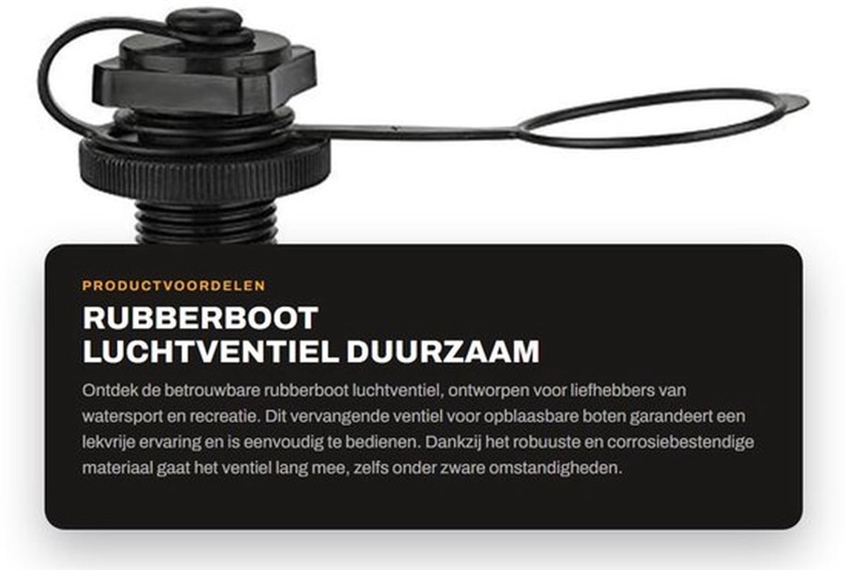Luchtventiel Duurzaam 22,9 mm - Vervangend Luchtventiel - Bootluchtwaarde - Corrosiebestendig - Lekvrij Ontwerp - Eenvoudig te Installeren - Opblaasbare Boot
