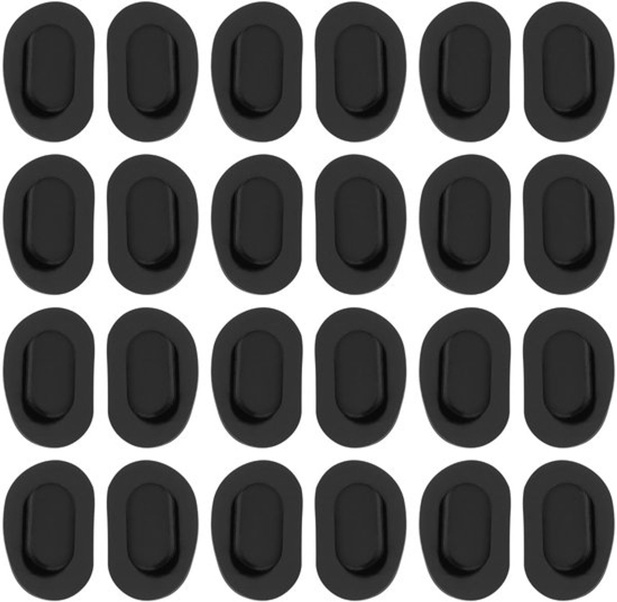 Neuspads Siliconen - 20 Paar - Antislip - Zwart - 9x15 mm - Comfortabel voor Brillen - Brillenaccessoires
