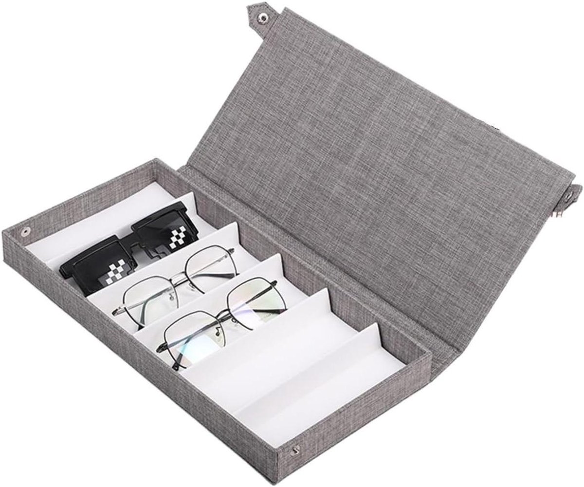 Opbergdoos Brillen - Brillenkoker Organizer - Brillen Opbergen - Beschermt Tegen Krassen - 38x185x35cm - Grijs