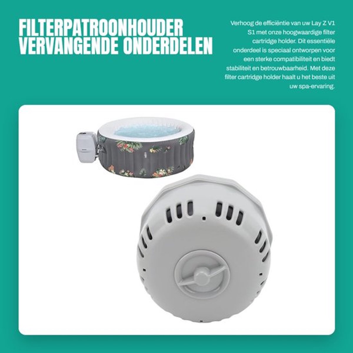 Filterpatroonhouder Sterke Compatibiliteit - Vervangende Onderdelen - Efficiënte Filtratie - PVC-Materiaal - Eenvoudige Installatie - Filterhouder
