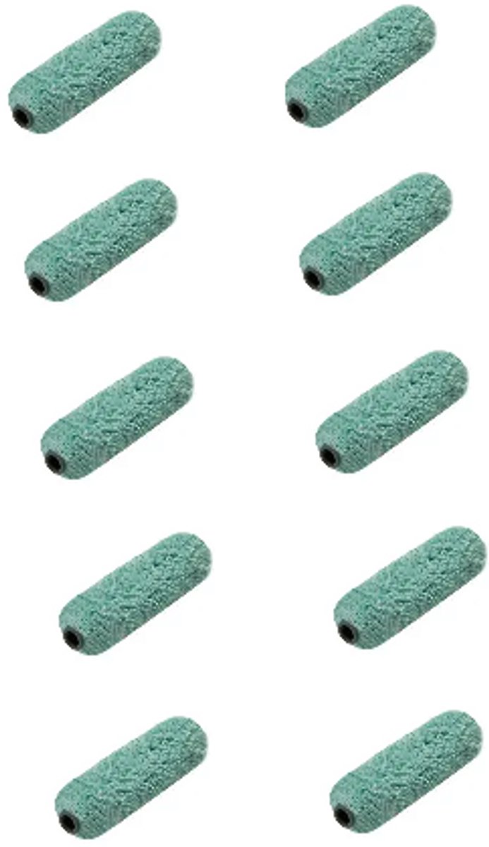 Anza Micmex verfroller 10 cm breed smalle roller voor latex en muurverf 10 stuks