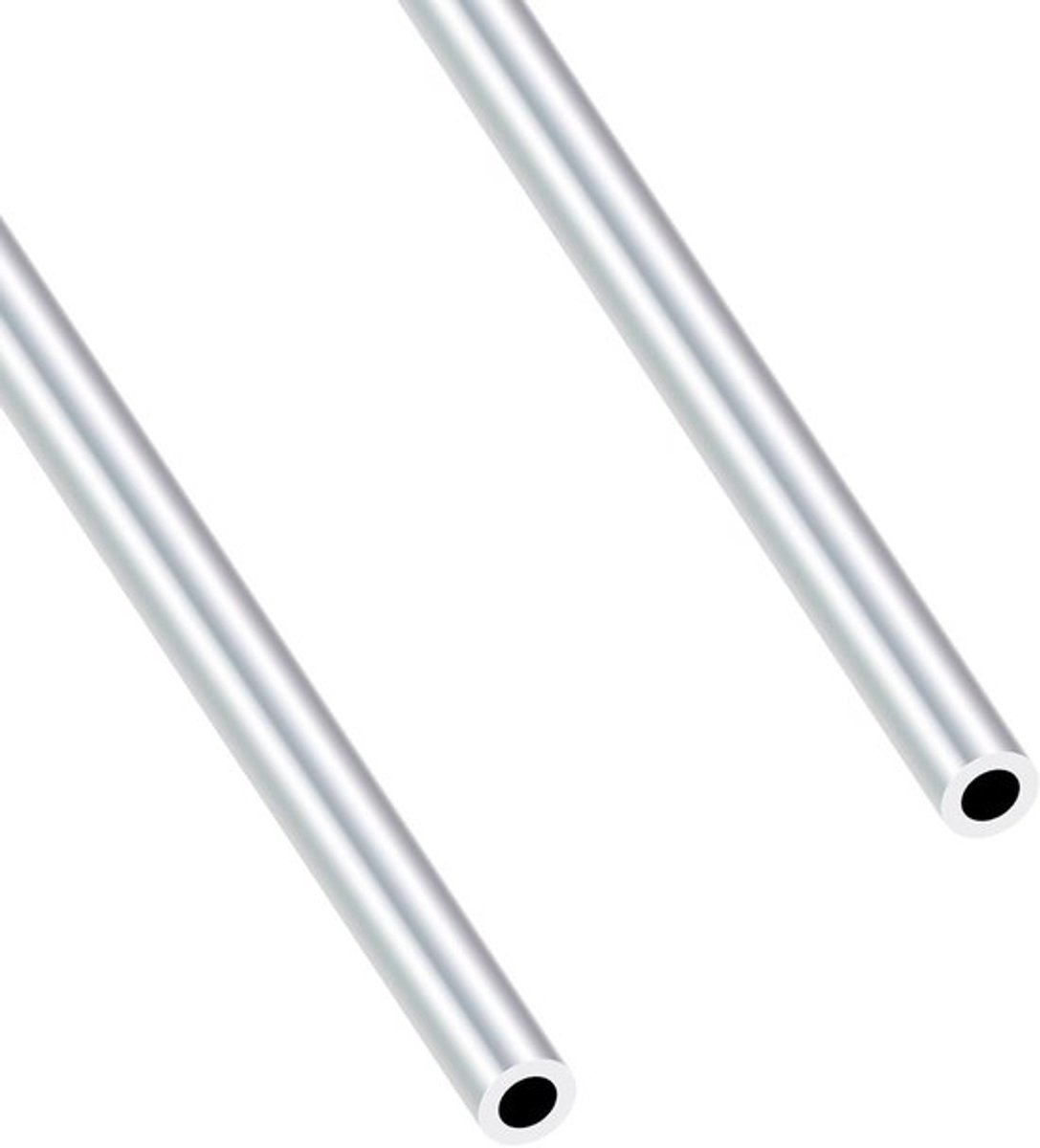 Aluminium Buizen 10mm OD - 6mm ID - 400mm Lengte - 2 Stuks - Naadloze Buizen - Lichtgewicht - Corrosiebestendig - Aluminium Buis