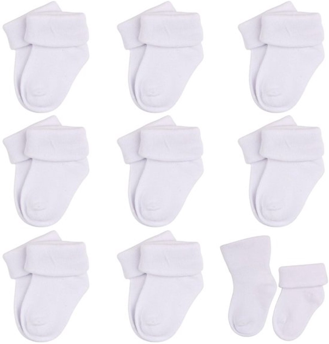 Babysokken 8 Stuks - Sokken voor Baby's 0-6 Maanden - Peuter Sokken - Sportsokken - Zomersokken - Gemiddelde Snit - Peutersokken