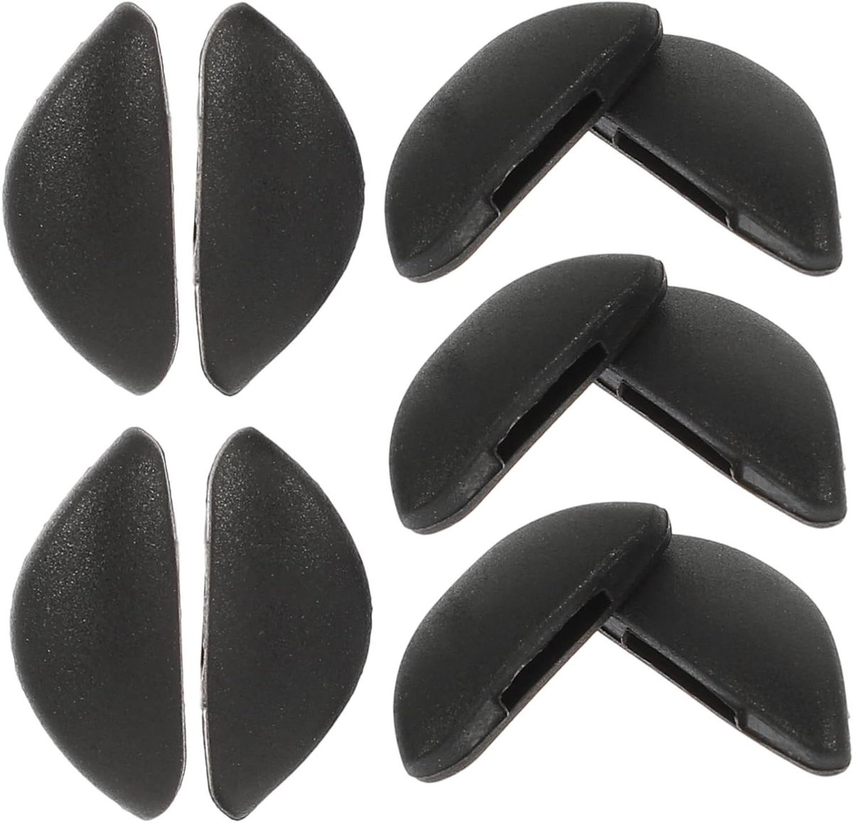 Bril Siliconen Pads - Neusgrepen Bril - Voorkomt Uitglijden - Zelfklevend en Zacht - 1.7 x 0.7 cm - Zwart