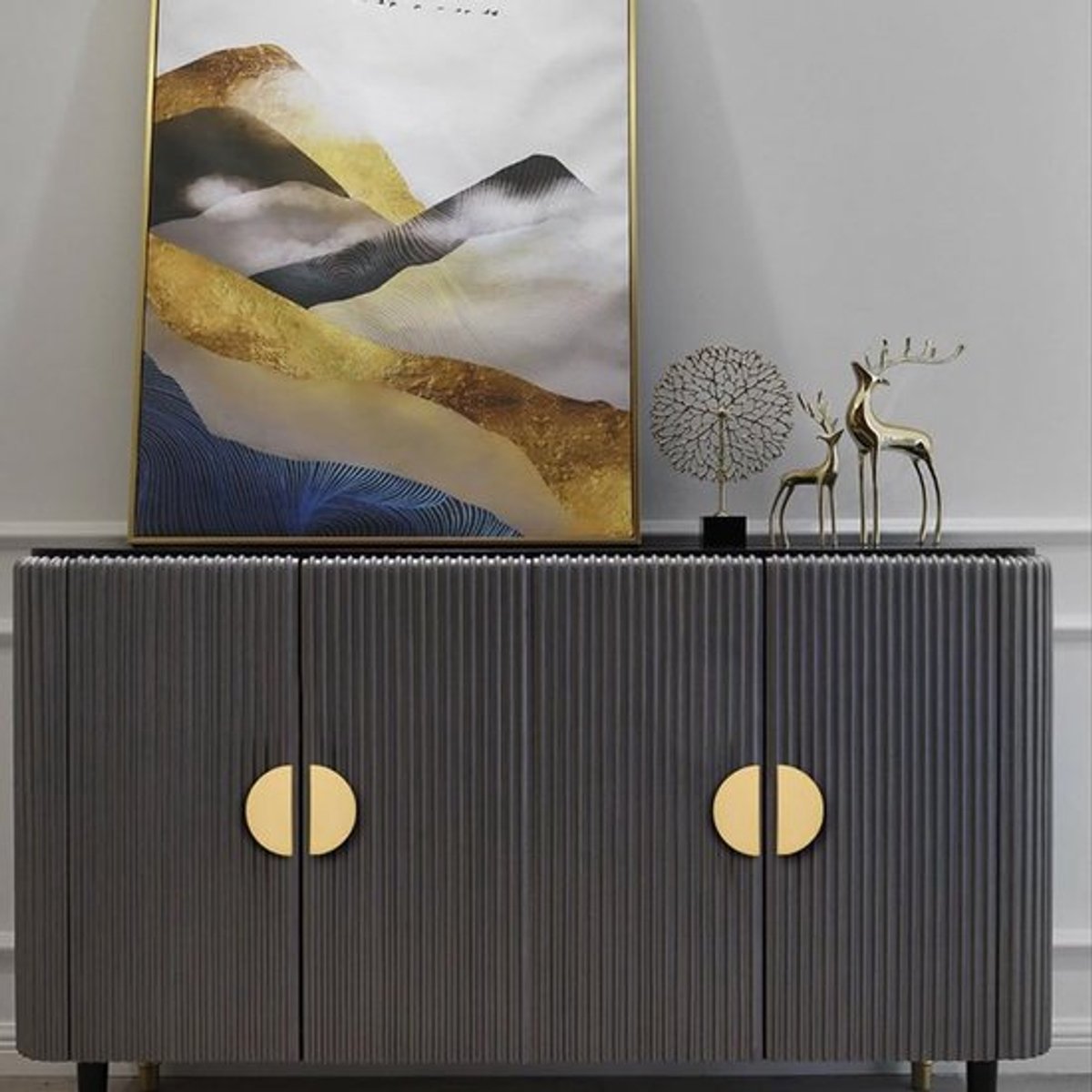Kasthandgrepen Set van 6 - Gouden Halve Maan - Aluminium - Modern - Roestvrij - Geschikt voor Keuken/Slaapkamer/Kantoor - Meubelknoppen