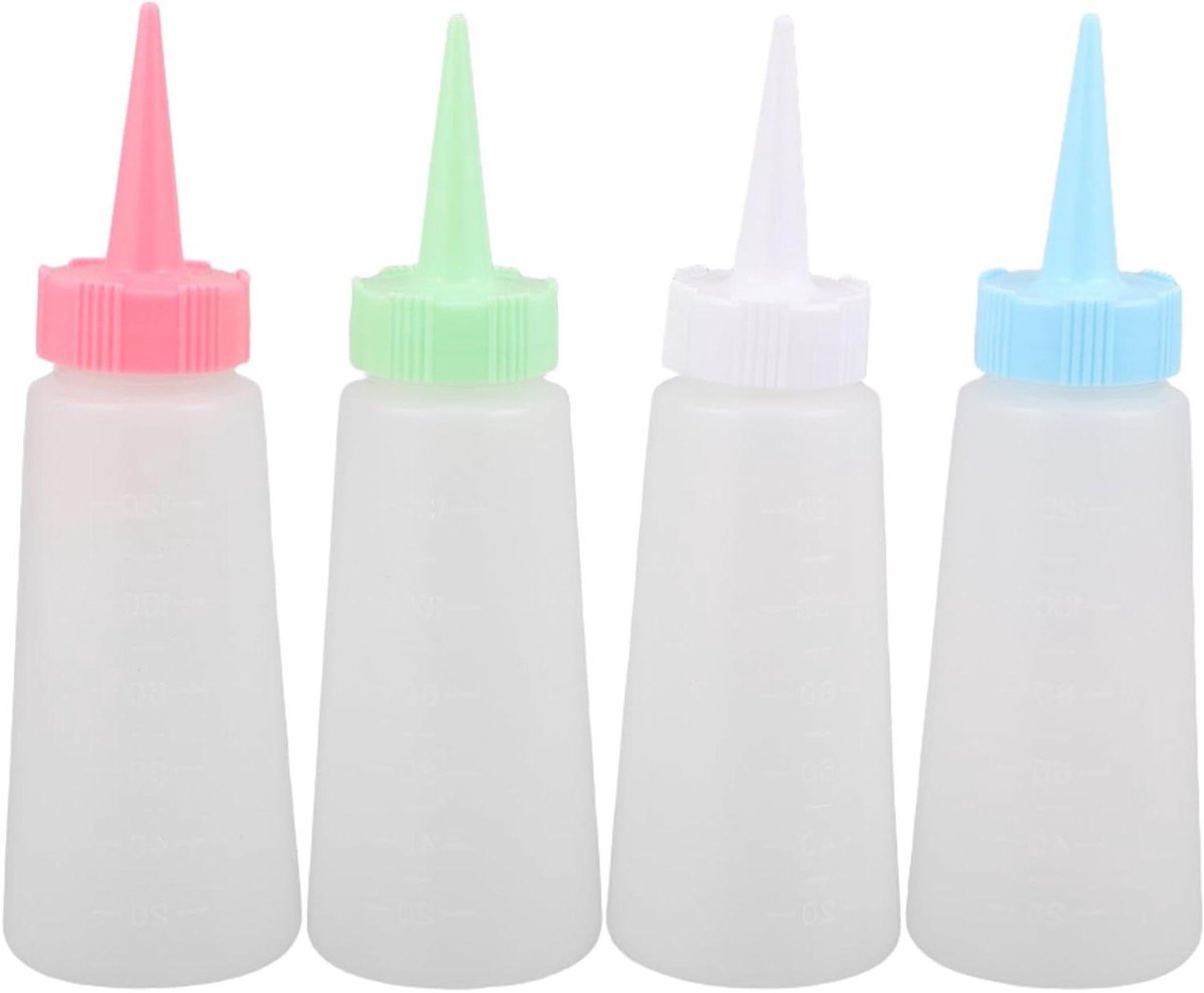 Haarverf Applicator Flessen - Doseerflessen Knijpflessen - Haarverf Aanbrengen - Met Schuine Punt - 120 ml - Diverse Kleuren