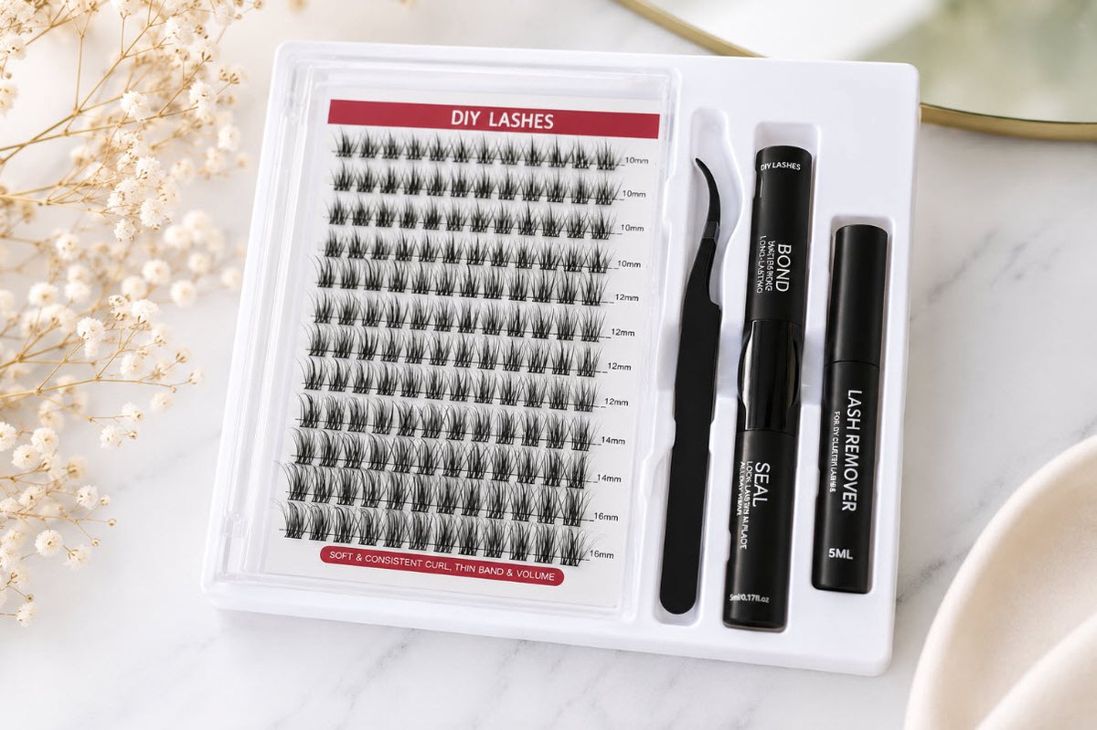 Eyelash extensions 144 stuks - manga cluster wimpers - spiny wimpers - perfect voor een natuurlijke look - ShopVlot
