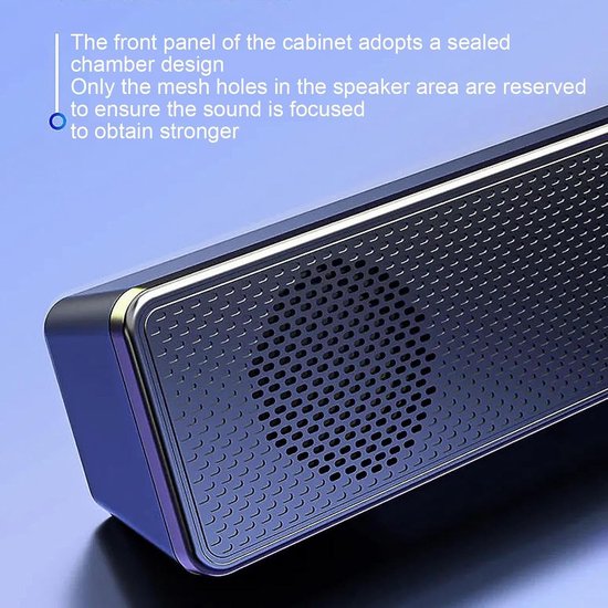 Draadloze Soundbar - Tv speaker Audio bar - Film en muziek - Dynamische basuitgang — afbeelding 5