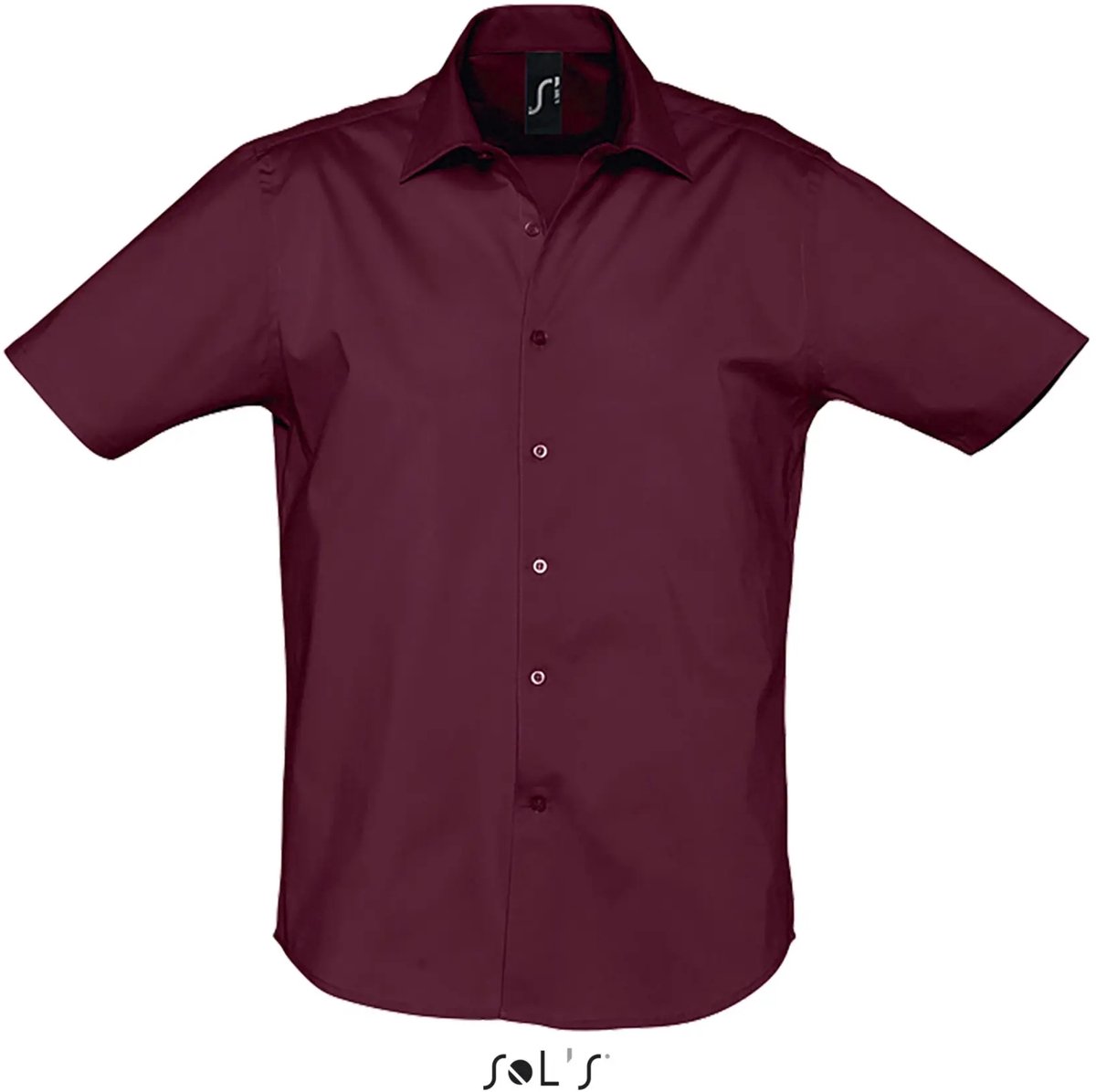 SOL'S Men´s Stretch-Shirt Broadway Short Sleeve L632 - Medium Burgundy - 4XL