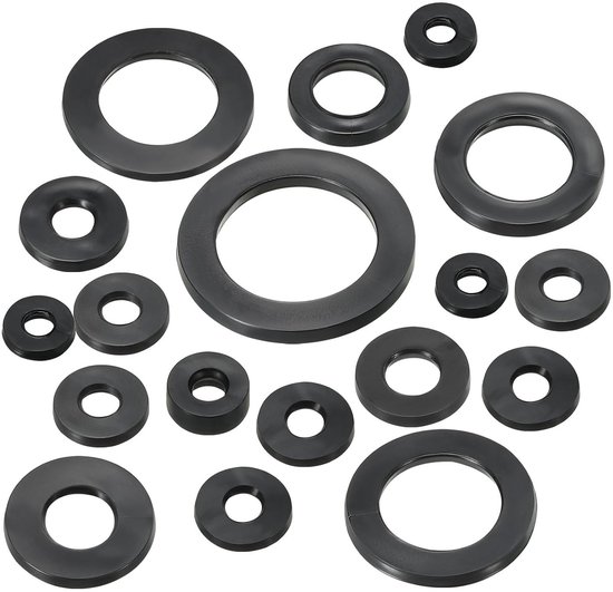Rubber Flat Washers 5mm ID, 11mm AD, 1.6mm Dikke Sealing Ringen voor Kranen, Slangen en Montagebouten - Verpakking van 10 Stuks — afbeelding 4