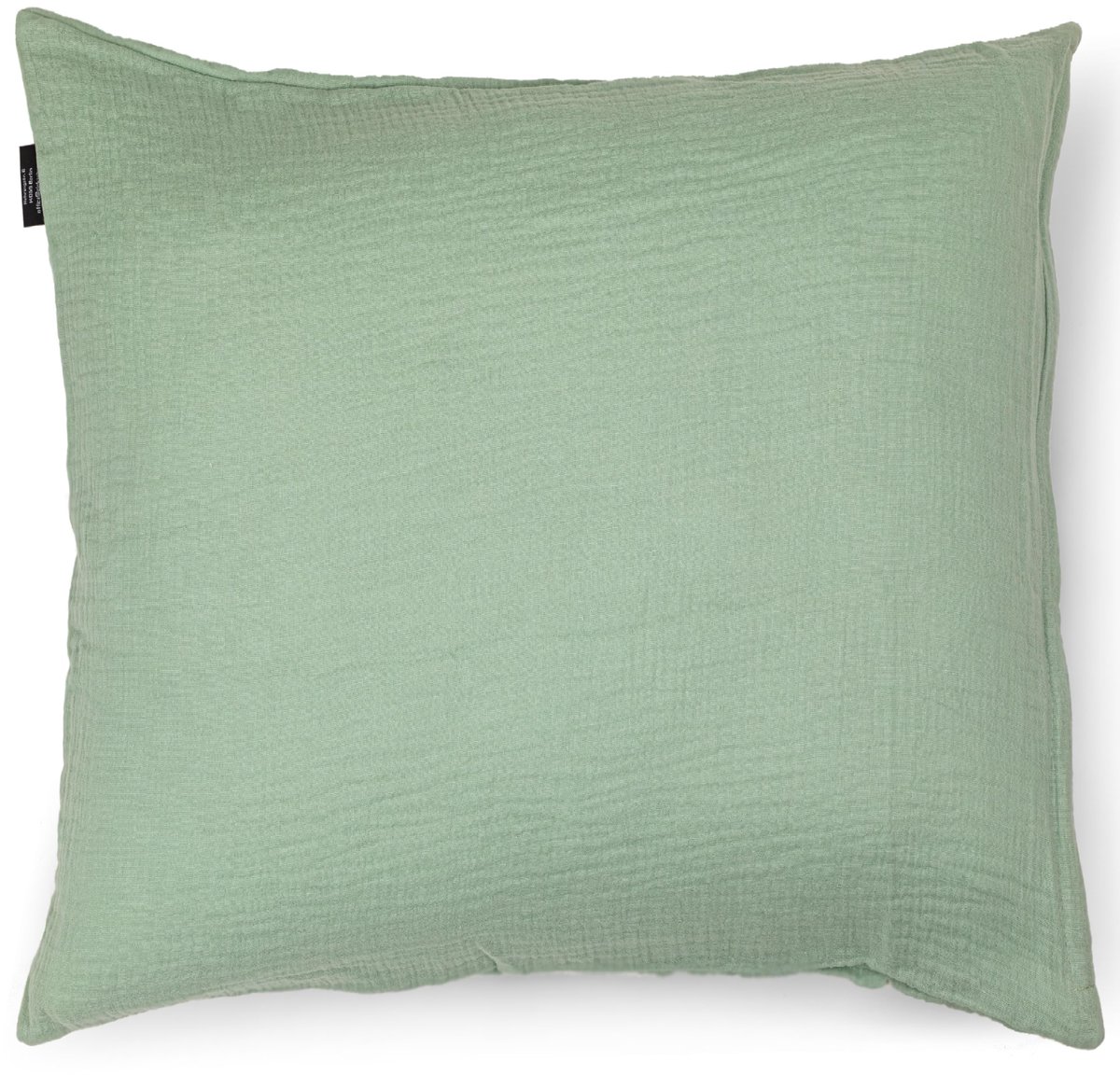 Kussenbezug van bio-musselin 20 x 20 cm, salie, voor kinderen en volwassenen