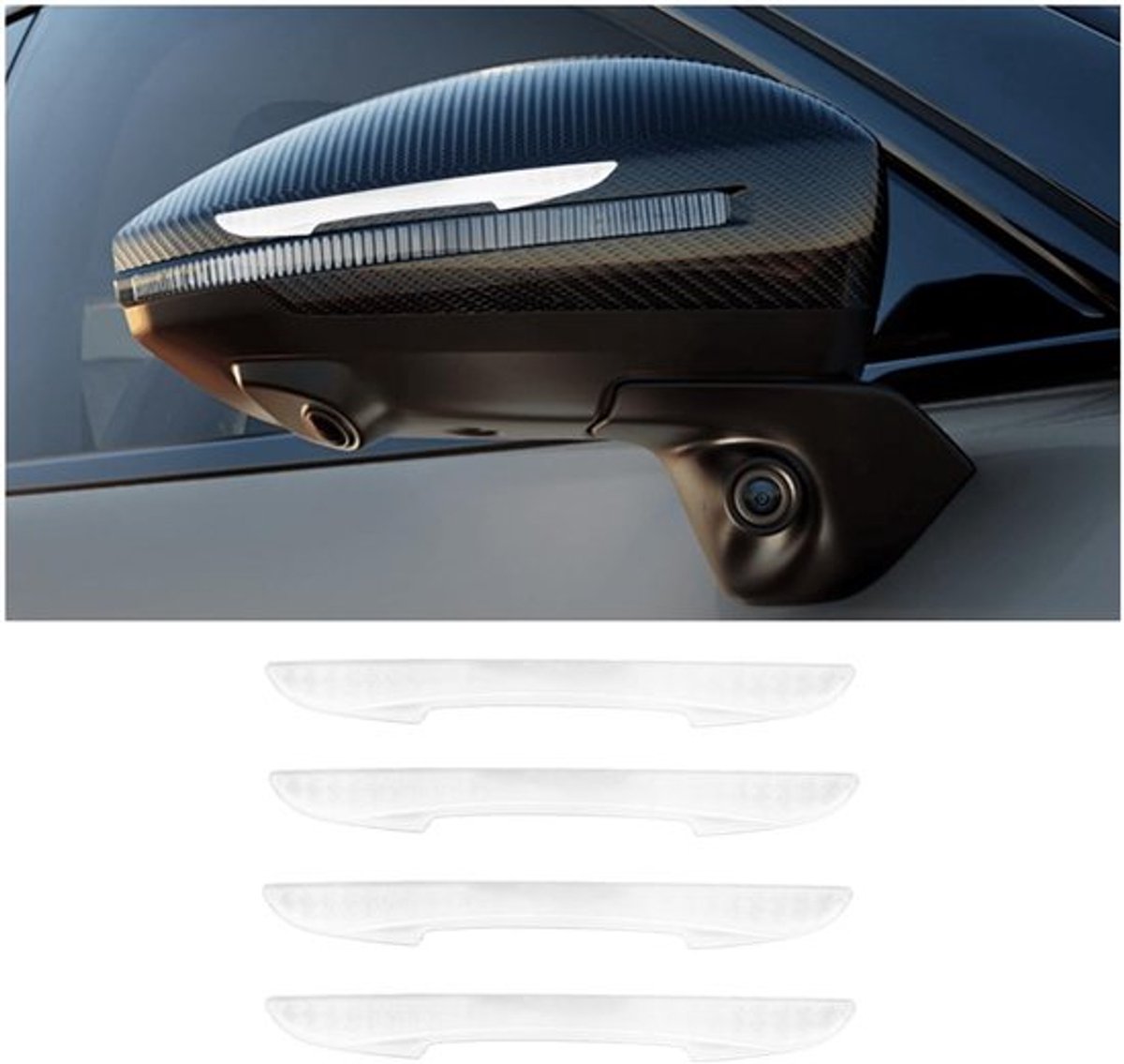 Deurrandbescherming 4-delige set - Zacht/Duurzaam - PVC - Universeel - Bescherming tegen krassen - Eenvoudige installatie - Autodeurbescherming
