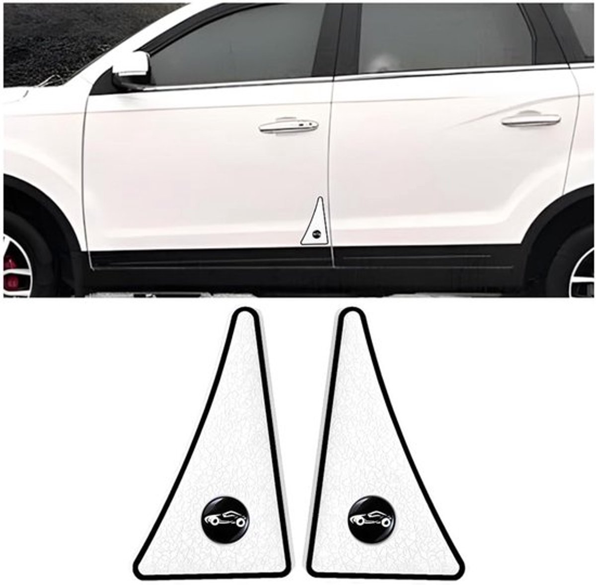 Randbescherming Auto - 2 Stuks - Hoekbescherming - Bumperstickers - Anti-kras Afdekking - PVC - Universeel - Deurbescherming