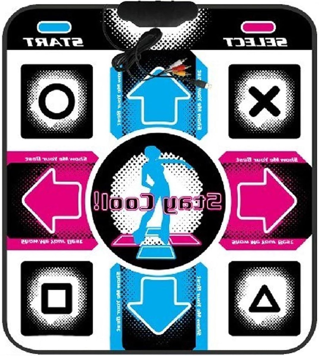 Dansmat - Dansdeken Videogame - Fitness Thuis - Gevoelig Non-slip - 92 x 82 cm - Standaard