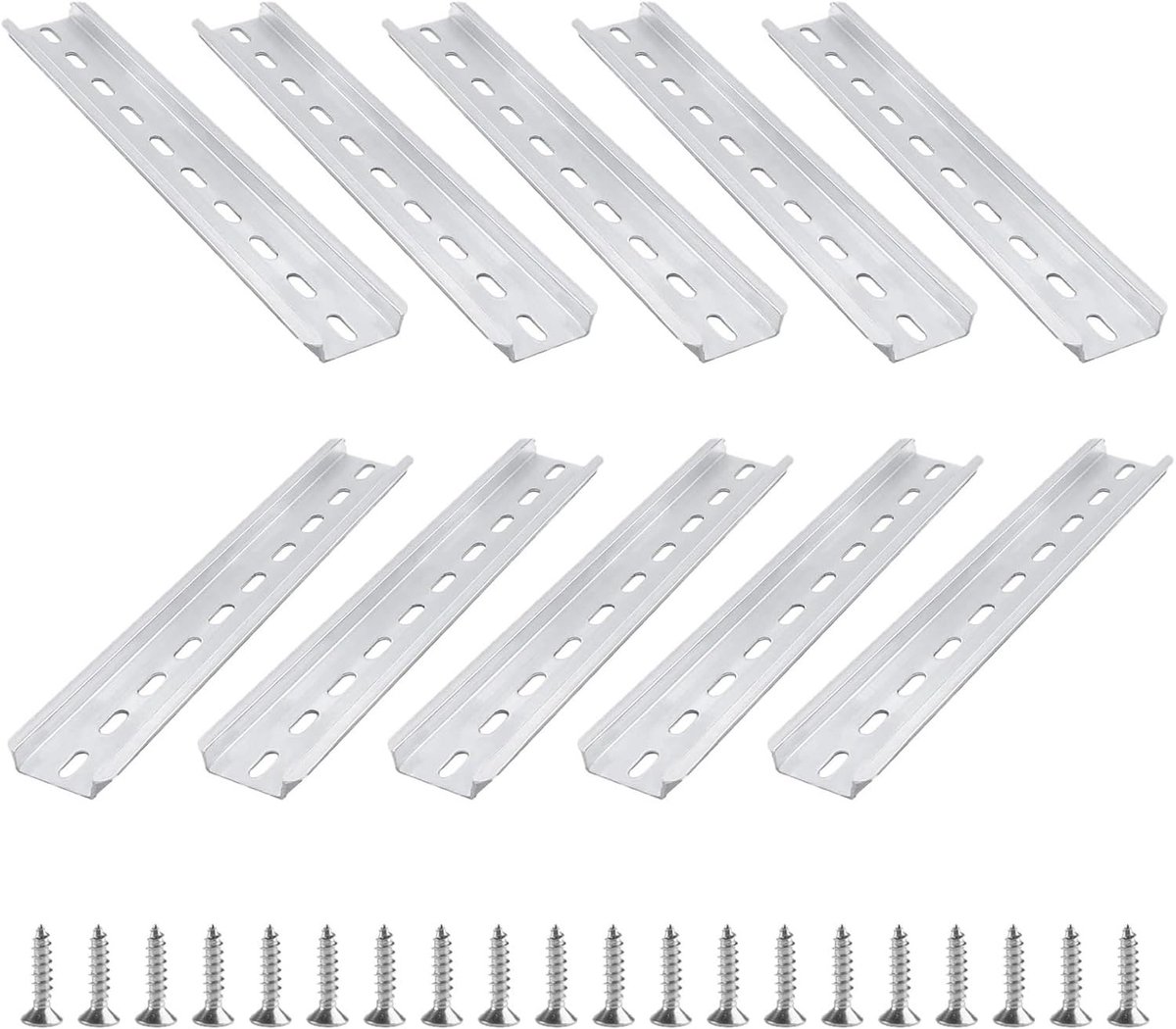 Roestvrijstalen schakelkast - Aluminium DIN-rail - 300 mm - U-vormig profiel - Voor elektrische en industriële toepassingen