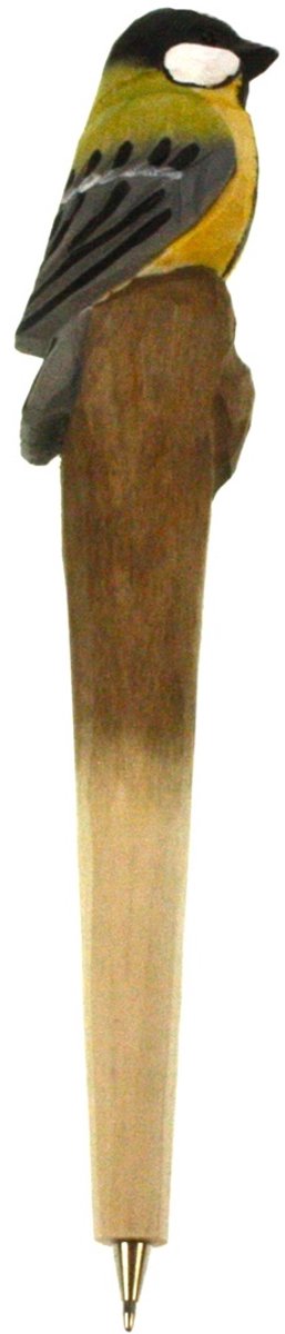 Pen Koolmeesje, hout 4x2,5x19,5cm