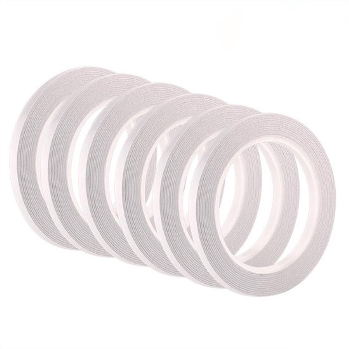 Dubbelzijdig Tape 6mm - 6 Rollen - Sterk Hechtend - Voor Knutselen - DIY/Scrapbooking - 25 Meter per Rol - Plakband