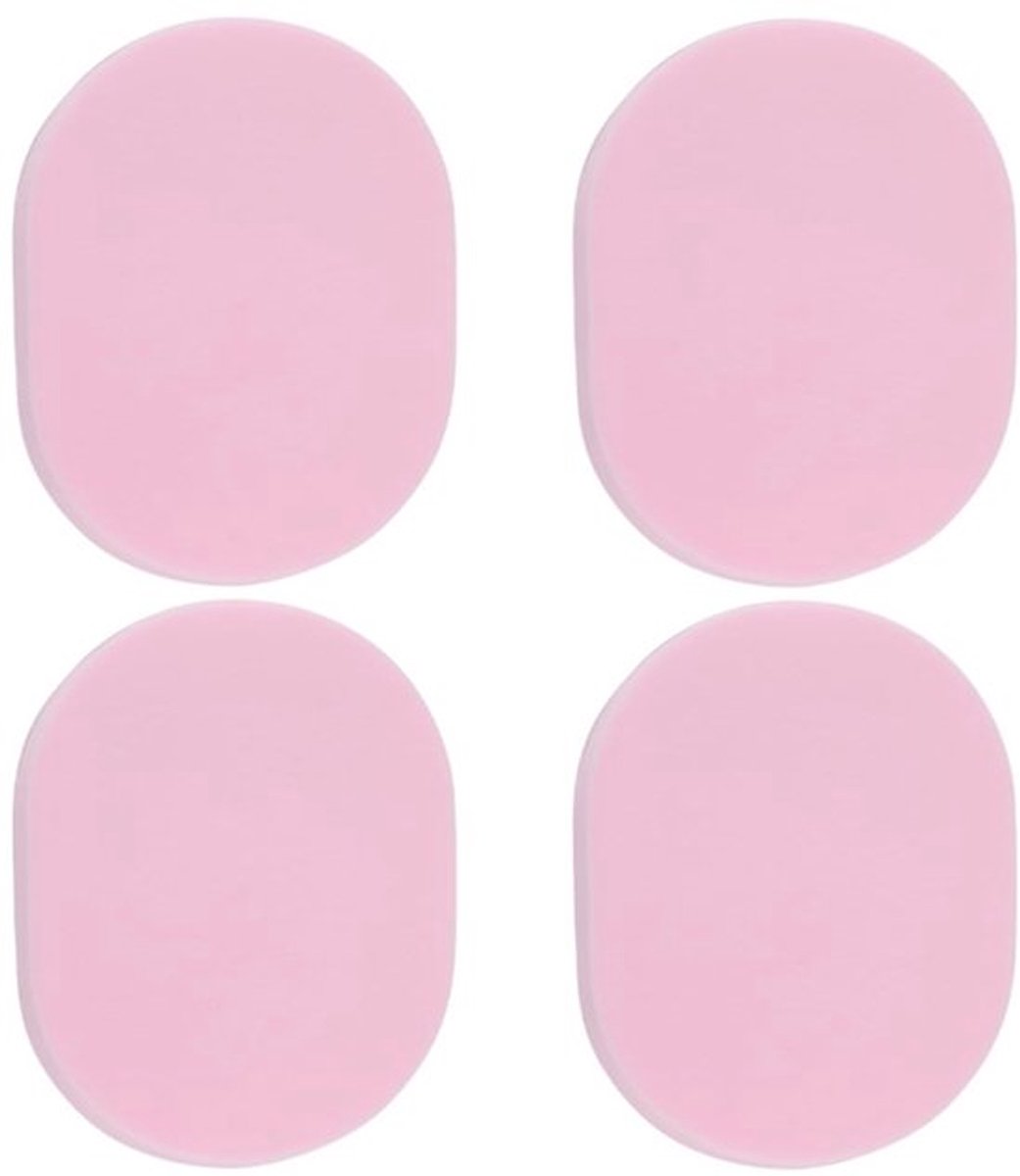 4 Stuks Herbruikbare Gezichtsreinigingssponzen Roze
