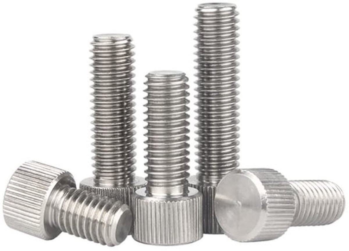 Kartelschroef M3x6mm - 10 Stuks - Roestvrij Staal - Gekartelde Kop - Handmatige Bevestigingsmiddelen - Duurzaam en Slijtvast - Handgreepschroef