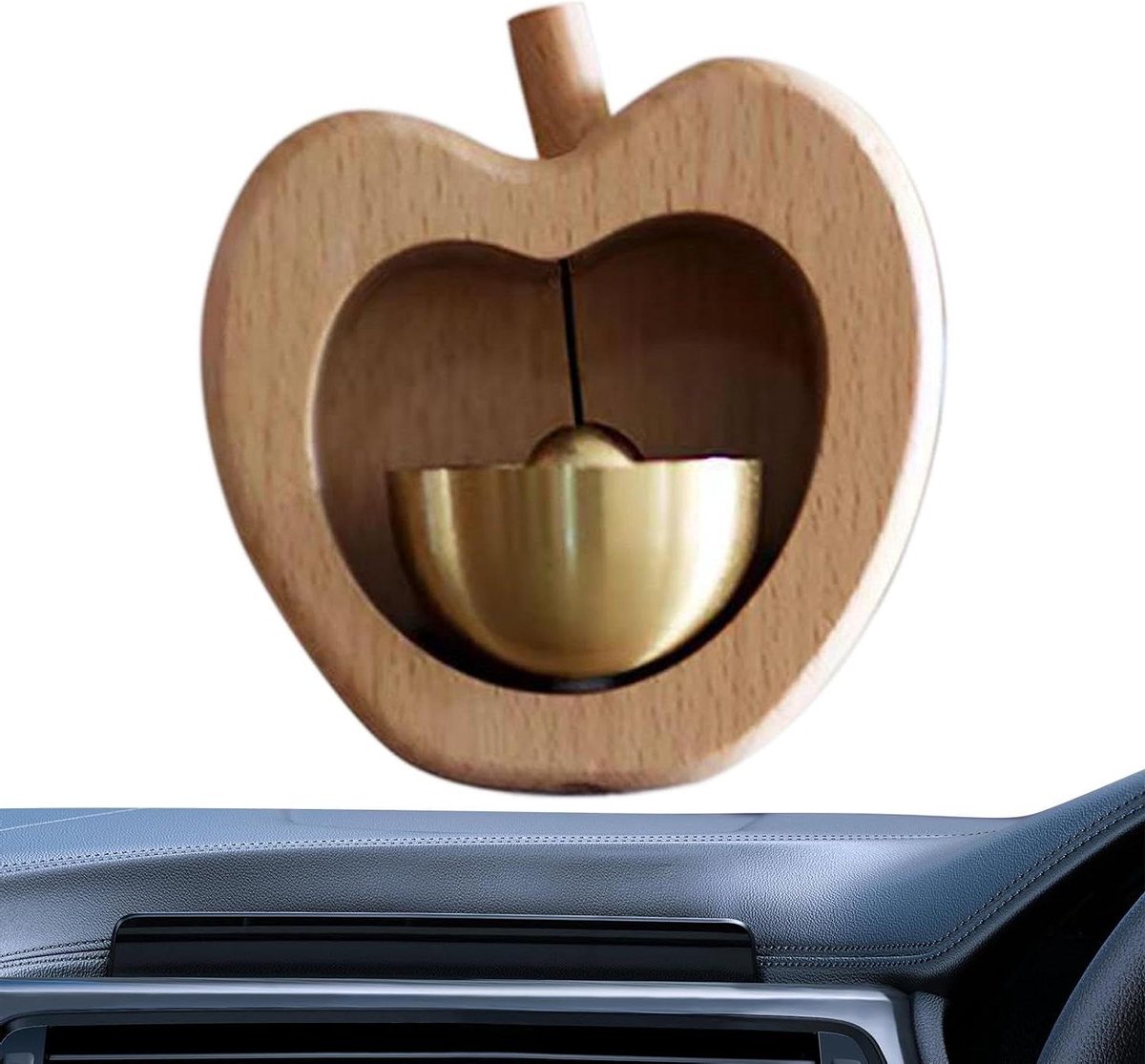 Houten Deurbel - Winkelbel Ingangsbel - Deur Melding - Melodieus Gong Geluid - 10.5 x 8 cm - Beuken