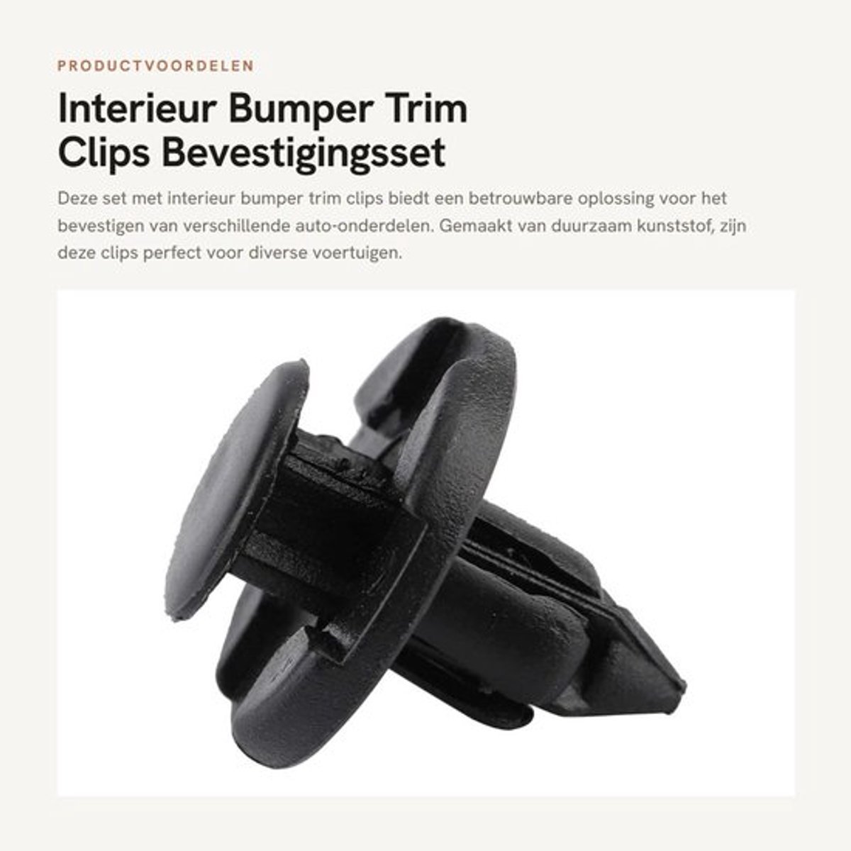 Bevestigingsset Gloednieuw - Kunststof - 20/50/100/200 Stks - Voor Diverse Modellen - OE 01553-09321 - Gewicht 36-450g - Bumperclips