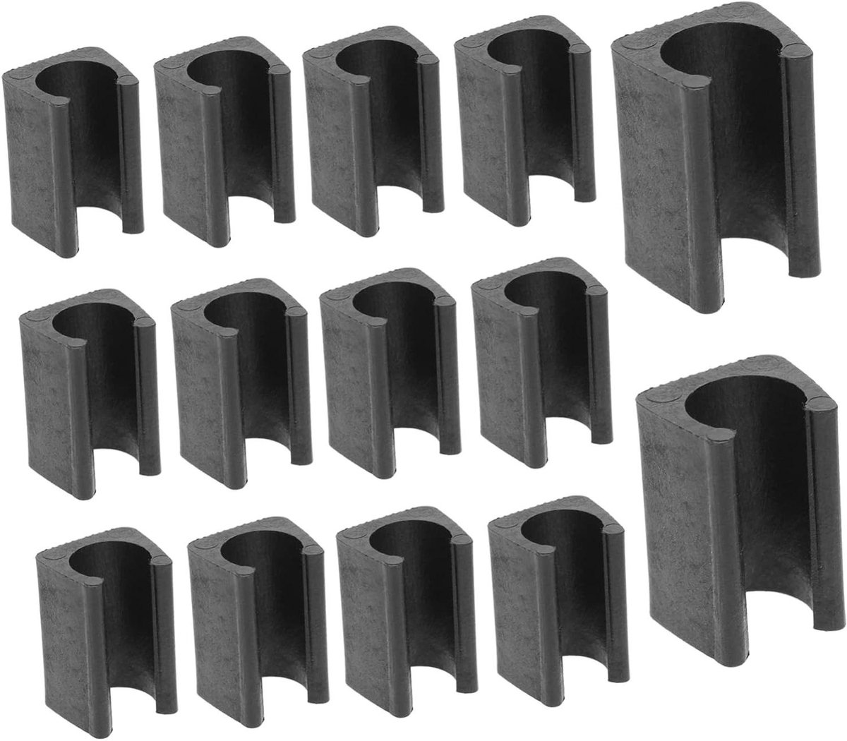 Stoelpootbeschermers - Meubeldoppen Vloerbeschermers - Meubels Beschermen - Niet-afgevend - 14 mm Binnendiameter - Zwart