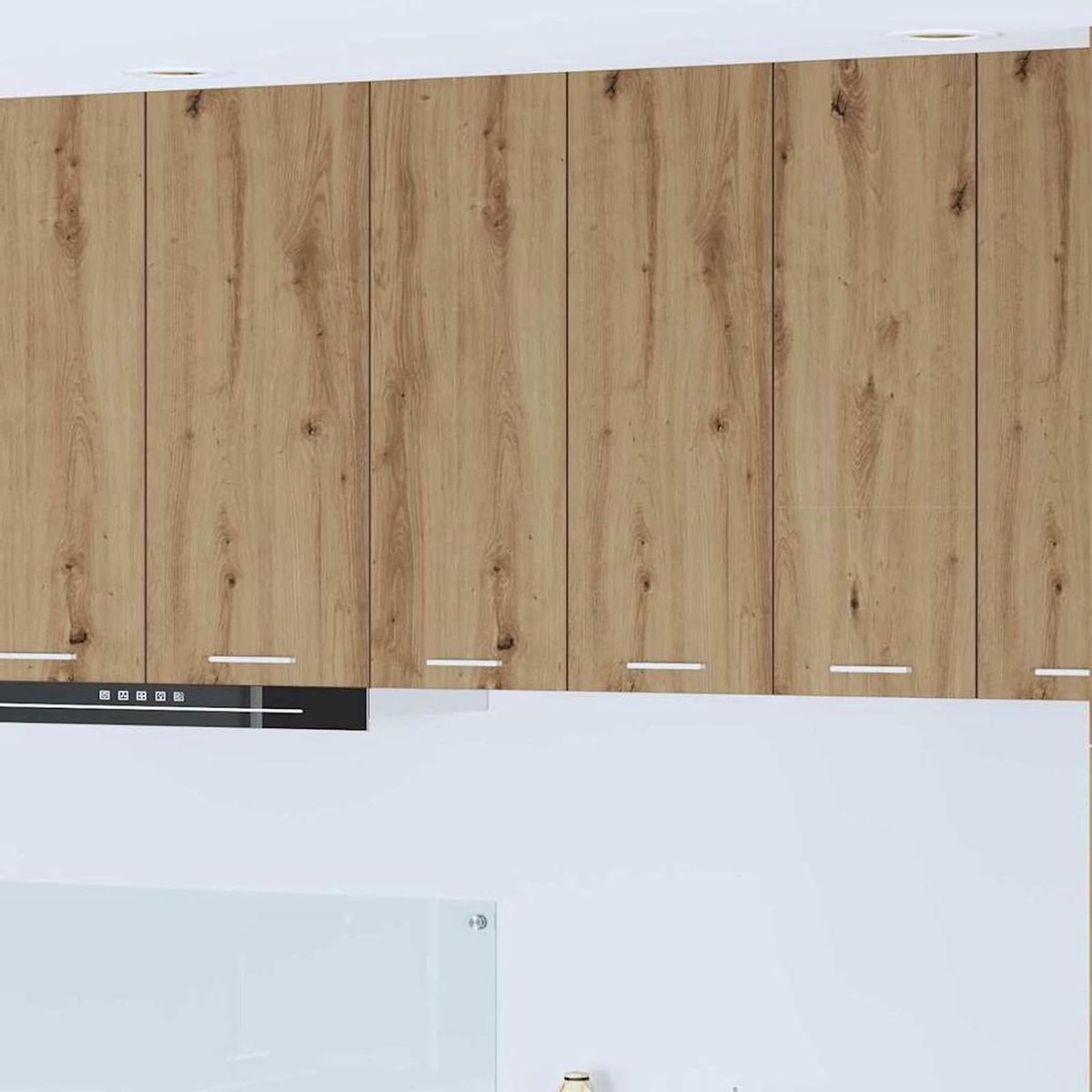 Hangkast Riga - Wandkast Keuken - Efficiënte Opslag - Strakke Lijnen - 60 x 31 x 80 cm - Artisan-eiken