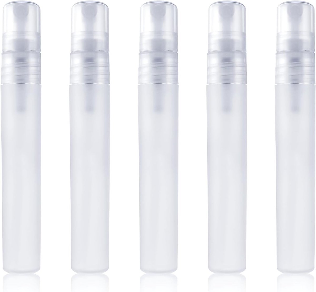 SnelShoppen - 5x Mini Draagbare Spuitflessen 8ml - Navulbare Parfumflessen - Reisformaat - Lege Flescontainers - Perfect voor Reizen, Make-up, Parfum,