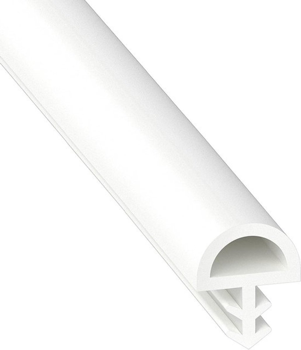 Deurafdichting van TPE, 5m/10m/30m, Rubber afdichting, Weerbestendig en Geluidsisolatie voor Deuren en Ramen (Wit, 8x5mm x 10m)