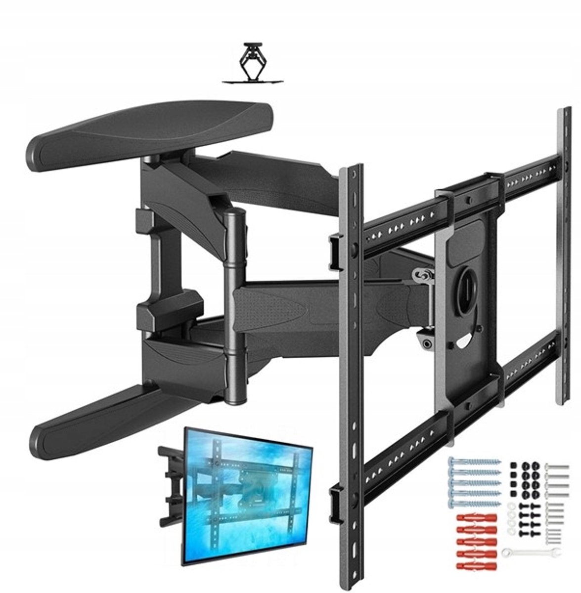 Draaibare TV-muurbeugel - Universeel, 70 inch, 45 kg