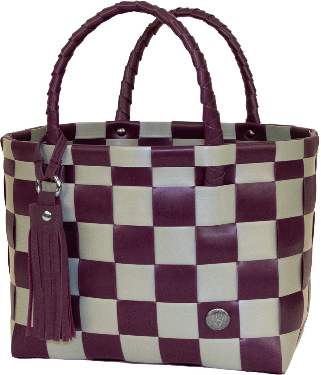 Handed By - Handtas - Shopper - City Bag - Tas - Werktas - Lunchtas - Kantoortas - Kwastje/tassel - matcha groen-moerbei mmix - matcha green & mulberry mix