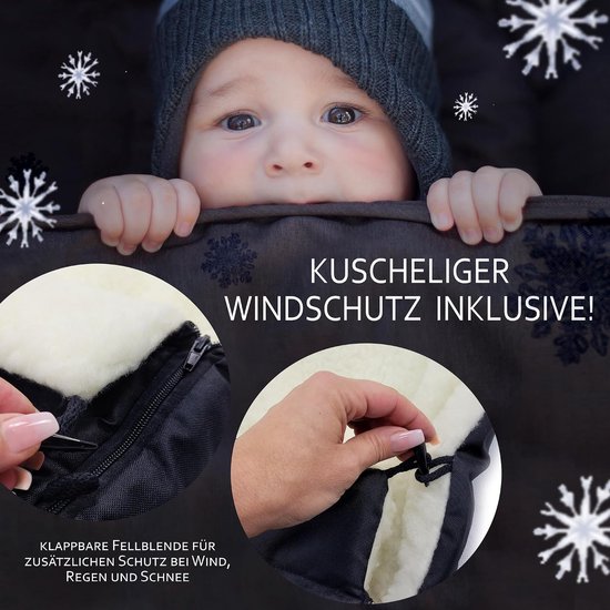 Wintervoetenzak - Kinderwagenhoes - Warm en droog - Universele pasvorm - 108 cm - Lila — afbeelding 2