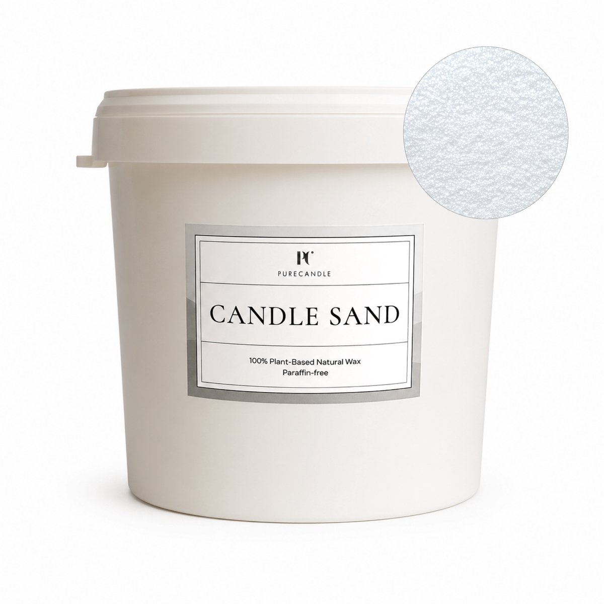 PureCandle Kaarsenzand Wit 10 kg (17,5 L) – Incl. 100 Lonten – Bulkverpakking – Kaarspoeder / Kaars Parels – Voor Bruiloften & Evenementen