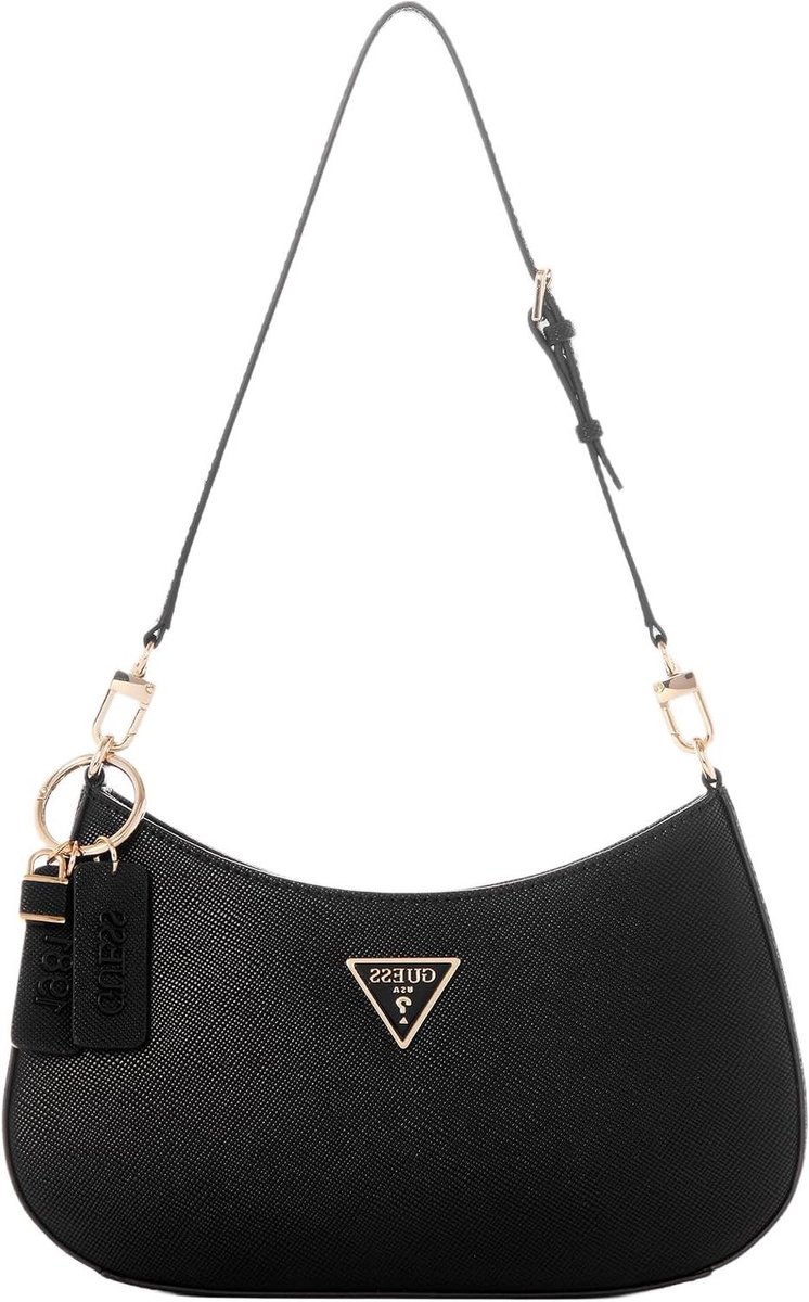 Dames Schoudertas - Handtas Hobo - Casual Chic - Top Ritssluiting - 29 cm - Zwart