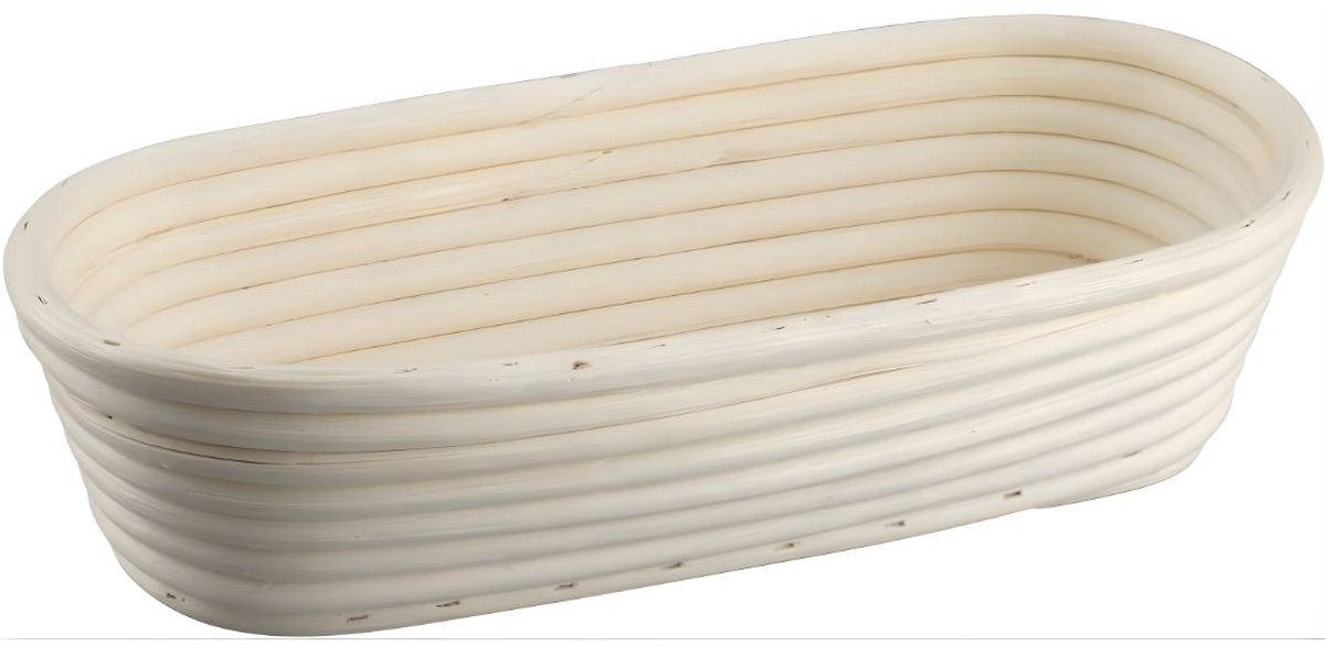 KIRA® Rijsmand - Banneton - Rijsmandje Broodbakken - Luxe Banneton Inclusief Linnen Inzetetui - Naturaal - 7cm x 14cm x 7cm