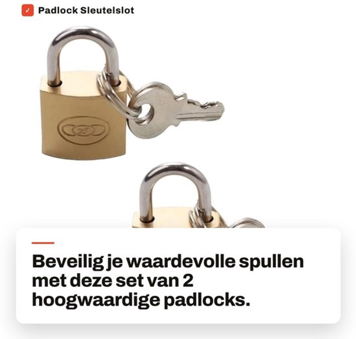 Hangslot 2 Stuks - Kofferslot - Kastslot - Roestvrij Staal - Sleutel - 25 x 45 mm - Duurzaam en Corrosiebestendig - Slot