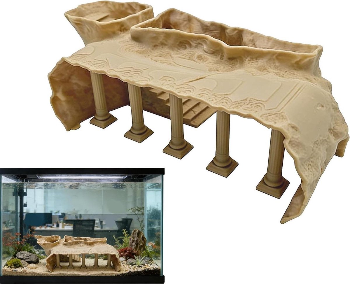 Aquarium Decoratie Grot - Aquarium Tunnel Schuilplaats - Verrijking Aquatisch Leven - Natuurlijke Habitat Creatie