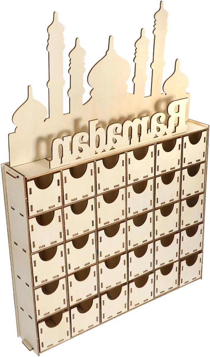 Ramadan Advent Kalender - Telkalender Eid - Feestelijke Decoratie - Met Lades - 445 cm - Multi