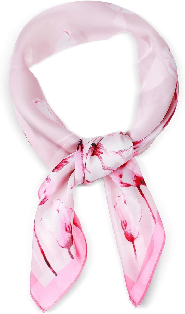 Zijde Sjaal voor Vrouwen - 70 x 70 cm Mode Sjaaltje voor Haar, Lichtgewicht en Zacht Vierkant Bandana