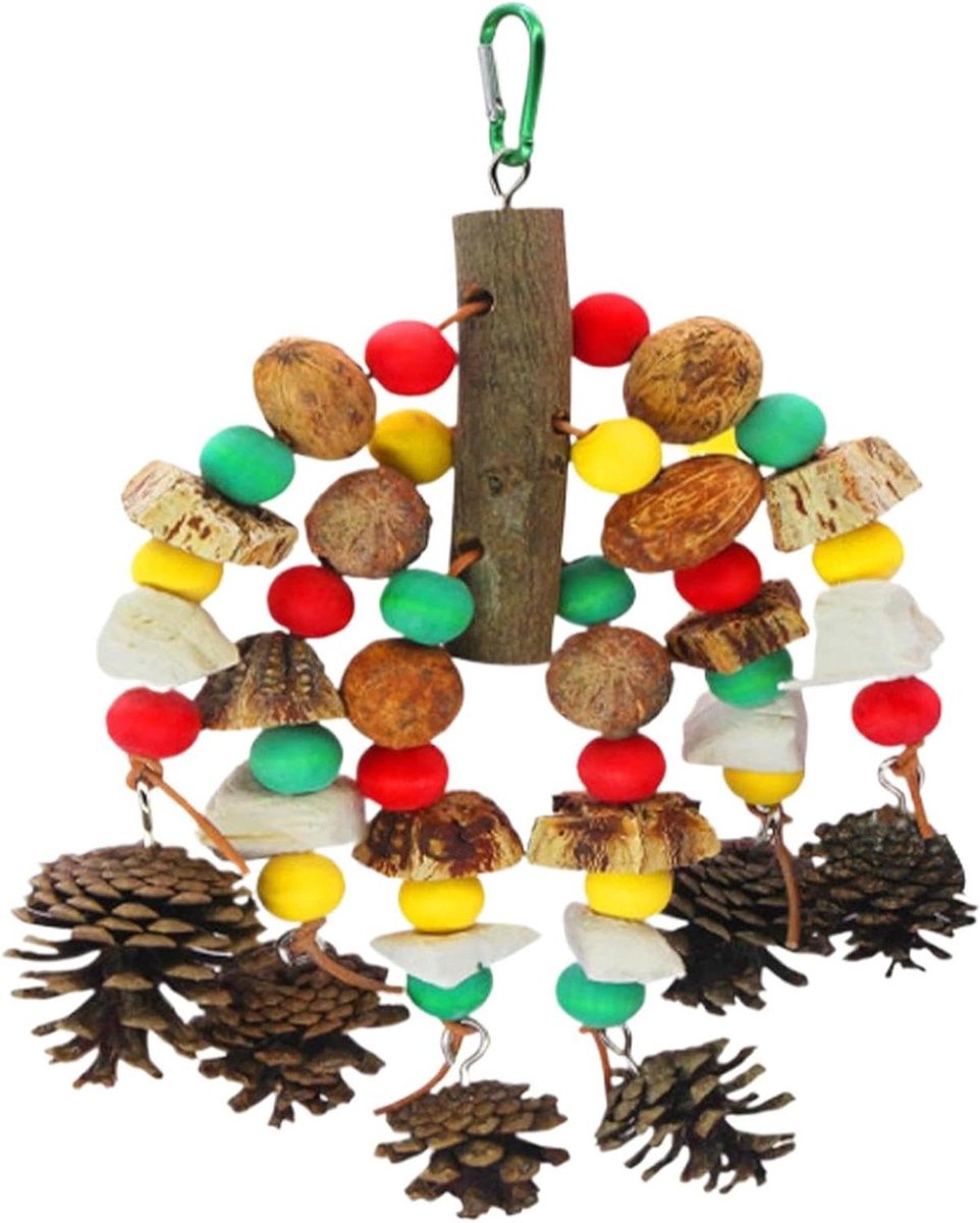 Vogel Speelgoed - Houten Kooi Speelgoed - Stimuleert Gedrag - Natuurlijk Hout Materiaal - 30x22x2 cm - Natuurlijk