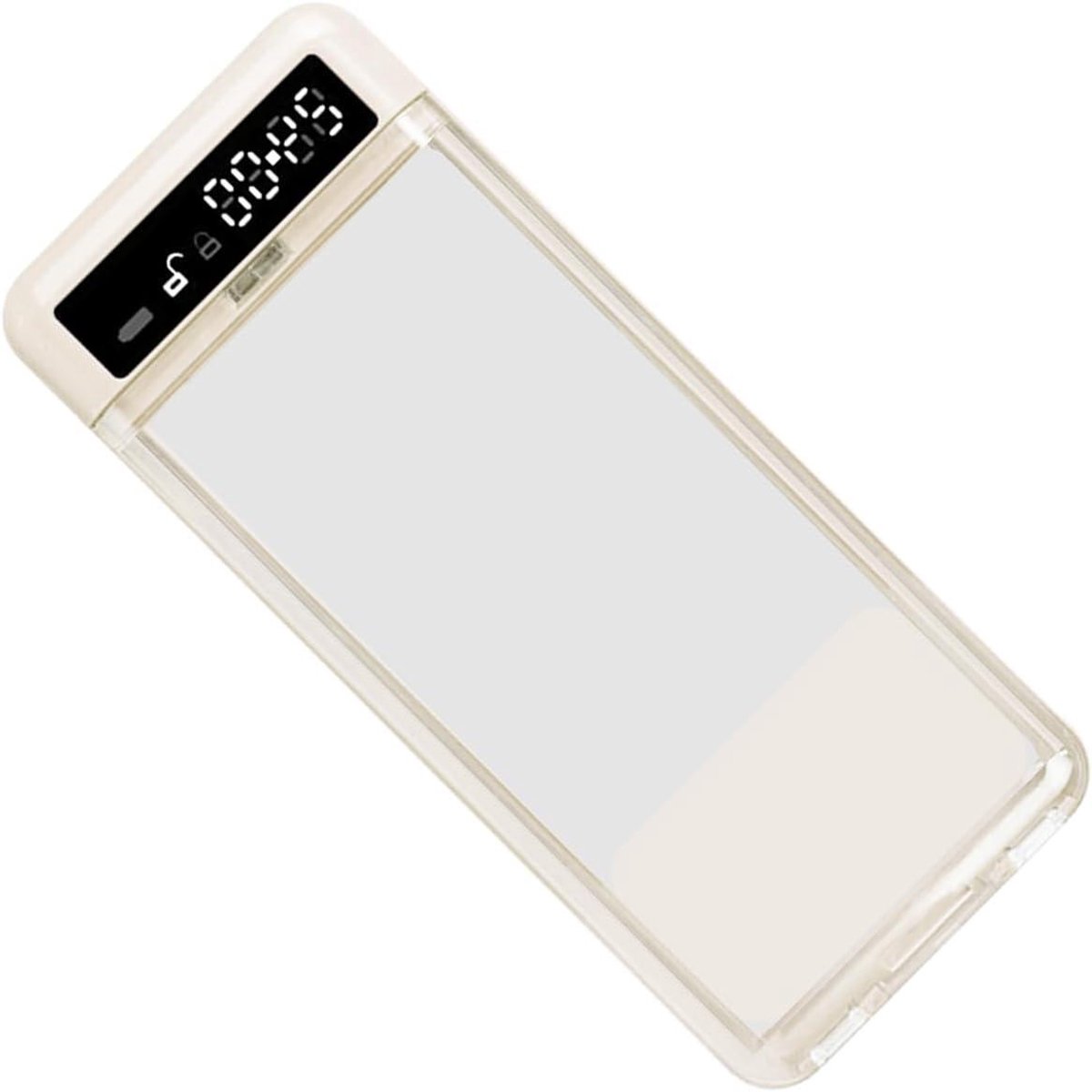 Timer Lock Box - Telefoon Locker - Verbeter Zelfdiscipline - Schadebestendig Ontwerp - 21.5 x 9.3 x 2.5 cm - Beige