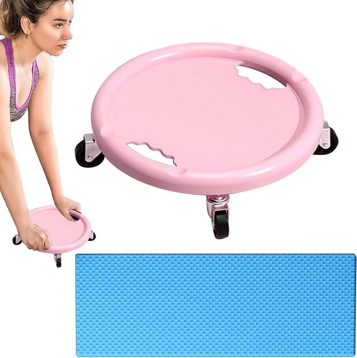 Buikspierwiel Trainingsapparaat - Fitnessroller Ab Wheel - Core Training - 360 Graden Draaibaar - 318 x 305 x 305 cm