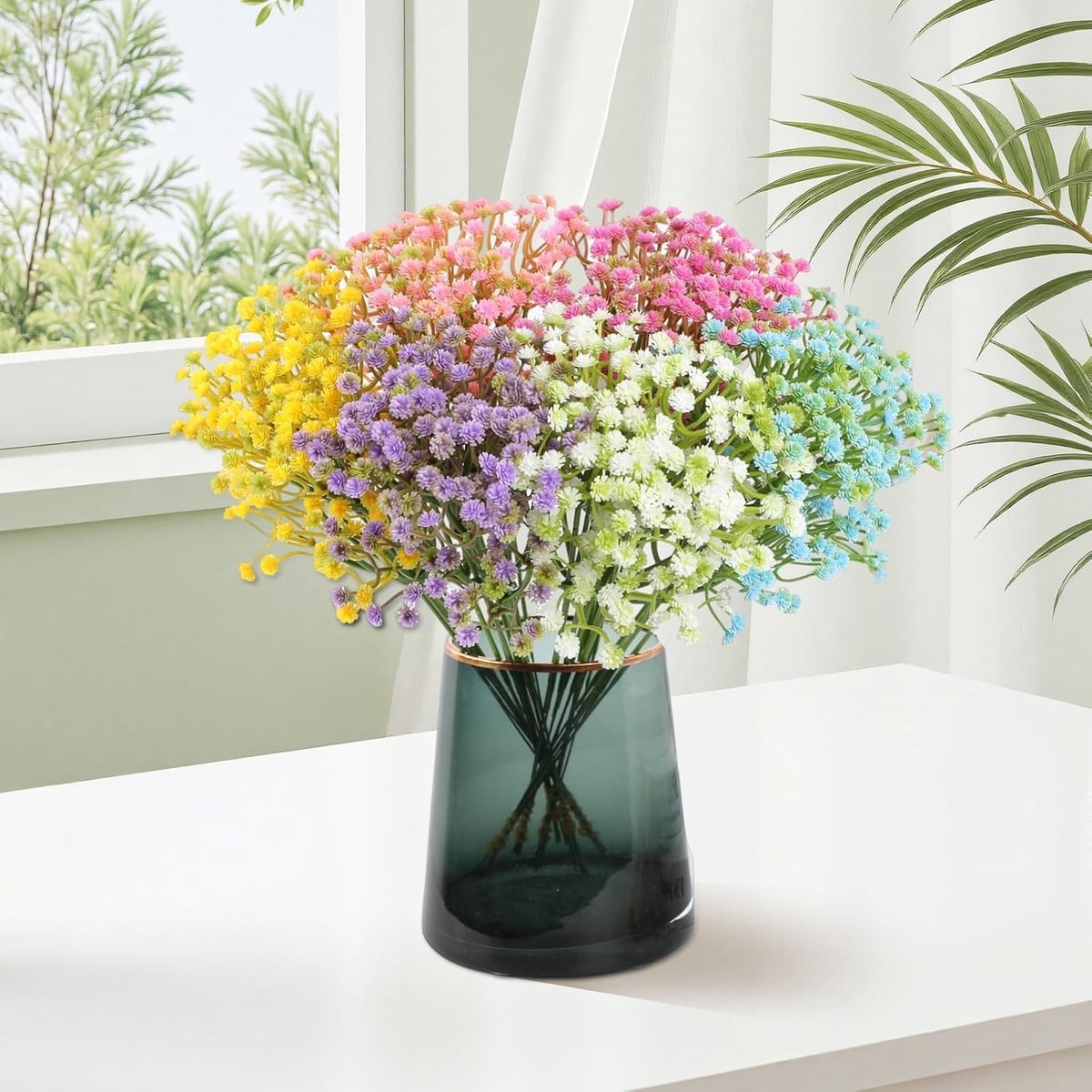 Kunstbloemen Boeket voor Huizen en Tuinen – Levensechte Decoratie Bloemen Buiten en Binnen