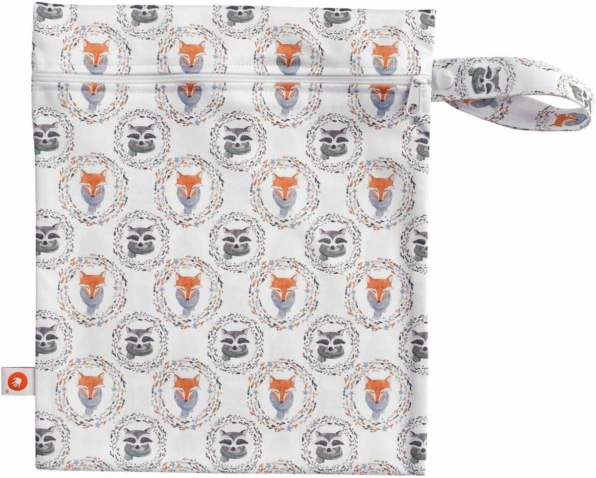 Natte tas - Wetbag met lus - Natte spullen opbergen - Waterdicht ontwerp - Maat S - Vos & wasbeer