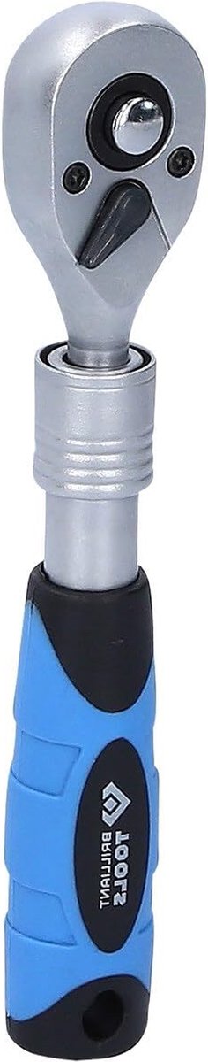 Telescopische Ratel - Omschakelratel Verstelbaar - Schroeven Aandraaien - Fijne Vertanding 72 Tanden - 150 - 200 mm - Blauw